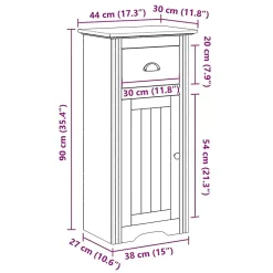 Armoire de salle de bain BODO blanc 44x30x90 cm vidaXL