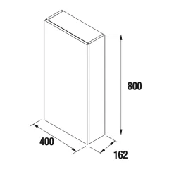 Armoire de salle de bain 40x80 décor chêne oak bordolino à suspendre