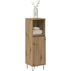 Armoire de salle de bain chêne artisanal 30x30x100 cm vidaXL