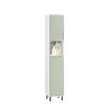 Armoire de Salle de Bain, Meuble de Rangement avec Panier à Linge, BZR137-GR, SoBuy