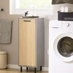 Armoire de Salle de Bain, Armoire à Linge, Corbeille à Linge, BZR132-NG, SoBuy