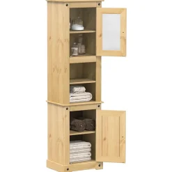 Armoire de salle de bain Corona 50x40x185 cm bois de pin massif vidaXL