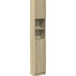 Armoire de salle de bain Chêne sonoma 32x25,5x190 cm Aggloméré vidaXL