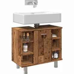 Armoire de salle de bain vieux bois 60x32x53,5 cm vidaXL