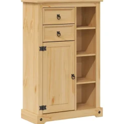 Armoire de salle de bain Corona 70x33x110 cm bois de pin massif vidaXL