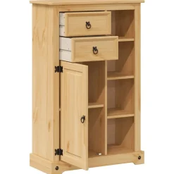 Armoire de salle de bain Corona 70x33x110 cm bois de pin massif vidaXL