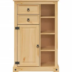 Armoire de salle de bain Corona 70x33x110 cm bois de pin massif vidaXL