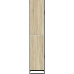 Armoire de salle de bain chêne sonoma bois d'ingénierie métal vidaXL