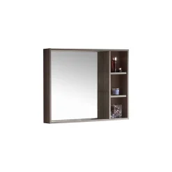 Armoire de salle de bain avec miroir chêne brun 100 cm Aquanoma