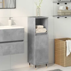 Armoire de salle de bain gris béton 30x30x100 cm vidaXL