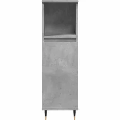 Armoire de salle de bain gris béton 30x30x100 cm vidaXL