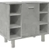 Armoire de salle de bain Gris béton 60x32x53,5 cm Aggloméré vidaXL