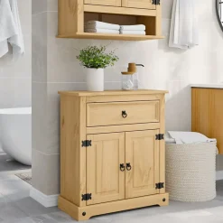 Armoire de salle de bain Corona 70x33x80 cm bois de pin massif vidaXL