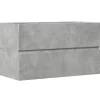 Armoire de salle de bain suspendue gris béton bois d'ingénierie vidaXL