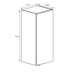 Armoire de salle de bains blanc brillant l.40 x H.90 x P.36 cm, GoodHome Imandra