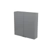 Armoire de salle de bains faible profondeur gris brillant l.60 x H.60 x P.15 cm, GoodHome Imandra