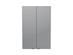 Armoire de salle de bains gris brillant l.60 x H.90 x P.36 cm, GoodHome Imandra