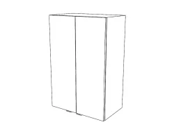 Armoire de salle de bains gris brillant l.60 x H.90 x P.36 cm, GoodHome Imandra