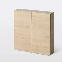 Armoire de salle de bains faible profondeur effet chêne l.60 x H.60 x P.15 cm, GoodHome Imandra