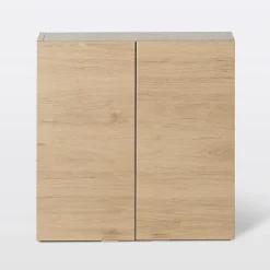 Armoire de salle de bains faible profondeur effet chêne l.60 x H.60 x P.15 cm, GoodHome Imandra