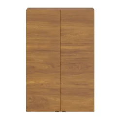 Armoire de salle de bains faible profondeur effet noyer l.60 x H.90 x P.15 cm, GoodHome Imandra
