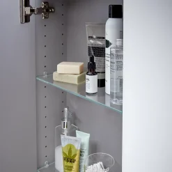 Armoire de salle de bains faible profondeur blanc brillant l.40 x H.90 x P.15 cm, GoodHome Imandra