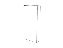 Armoire de salle de bains faible profondeur blanc brillant l.40 x H.90 x P.15 cm, GoodHome Imandra
