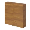 Armoire de salle de bains faible profondeur effet noyer l.60 x H.60 x P.15 cm, GoodHome Imandra