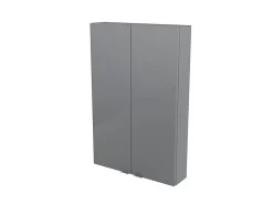 Armoire de salle de bains faible profondeur gris brillant l.60 x H.90 x P.15 cm, GoodHome Imandra