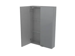 Armoire de salle de bains faible profondeur gris brillant l.60 x H.90 x P.15 cm, GoodHome Imandra
