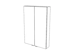 Armoire de salle de bains faible profondeur gris brillant l.60 x H.90 x P.15 cm, GoodHome Imandra