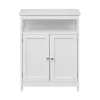 Armoire de Salle de Bains 2 Portes et étagère MDF Blanc Rebecca Mobili