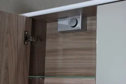 Armoire de salle de bains éclairante avec miroir Archi blanc mat 90 cm