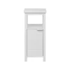 Armoire de Salle de Bains à Portes MDF Blanc Peu Encombrante Rebecca Mobili