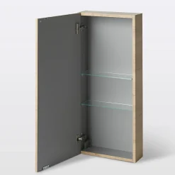 Armoire de salle de bains faible profondeur effet chêne l.40 x H.90 x P.15 cm, GoodHome Imandra