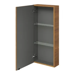 Armoire de salle de bains faible profondeur effet noyer l.40 x H.90 x P.15 cm, GoodHome Imandra