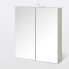 Armoire de salle de bains Indra miroir éclairant L. 60 x H. 67 x P. 14,6 cm