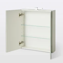 Armoire de salle de bains Indra miroir éclairant L. 60 x H. 67 x P. 14,6 cm