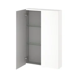 Armoire de salle de bains faible profondeur blanc mat l.60 x H.90 x P.15 cm, GoodHome Imandra