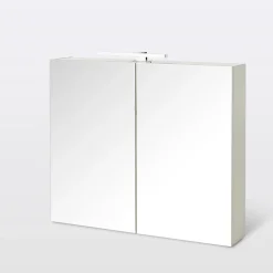Armoire de salle de bains Indra miroir éclairant L. 80 x H. 67 x P. 14,6 cm