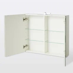 Armoire de salle de bains Indra miroir éclairant L. 80 x H. 67 x P. 14,6 cm