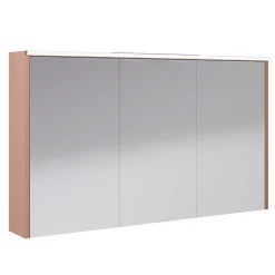 Armoire de salle de bains éclairante avec miroir Archi terracotta mat 120 cm