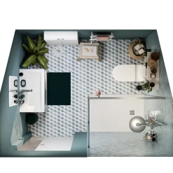 Armoire de salle de bains faible profondeur blanc brillant l.60 x H.90 x P.15 cm, GoodHome Imandra