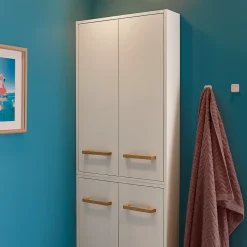 Armoire de salle de bains faible profondeur GoodHome Ladoga blanc L. 60 x H. 90 x P. 15 cm