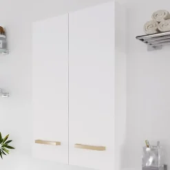 Armoire de salle de bains faible profondeur GoodHome Ladoga blanc L. 60 x H. 90 x P. 15 cm