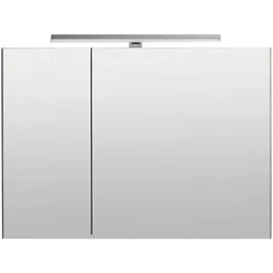 Armoire de toilette avec miroir effet chêne clair l.90 cm, Calao