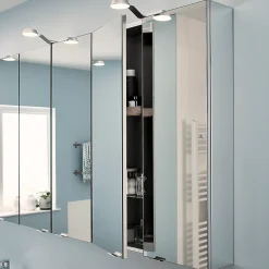Armoire de toilette avec miroir l.60 x H.90 x P.15 cm, GoodHome Imandra