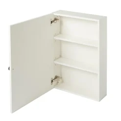 Armoire de toilette blanc mat l.50 x H.70 x P.15 cm, GoodHome Perma