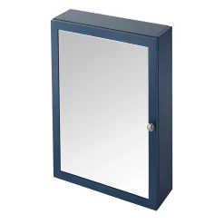 Armoire de toilette bleu mat l.50 x H.70 x P.15 cm, GoodHome Perma