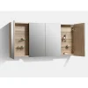 Armoire de toilette bloc-miroir SIENA largeur 144 cm chêne clair texture